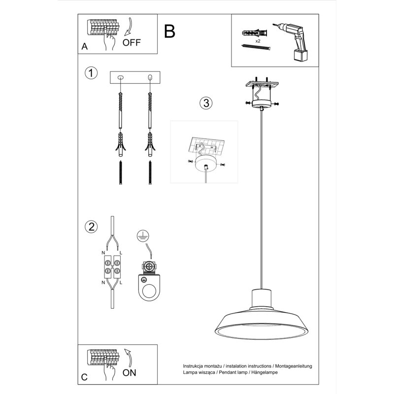 Hicks 1 - Light Single Pendant