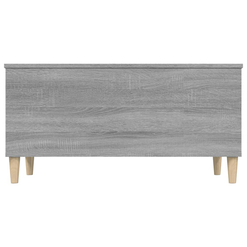 Kishaun Lift Top Four Leg Coffee Table with Storage, Grey Sonoma, 45cm H x 90cm W x 44.5cm D
