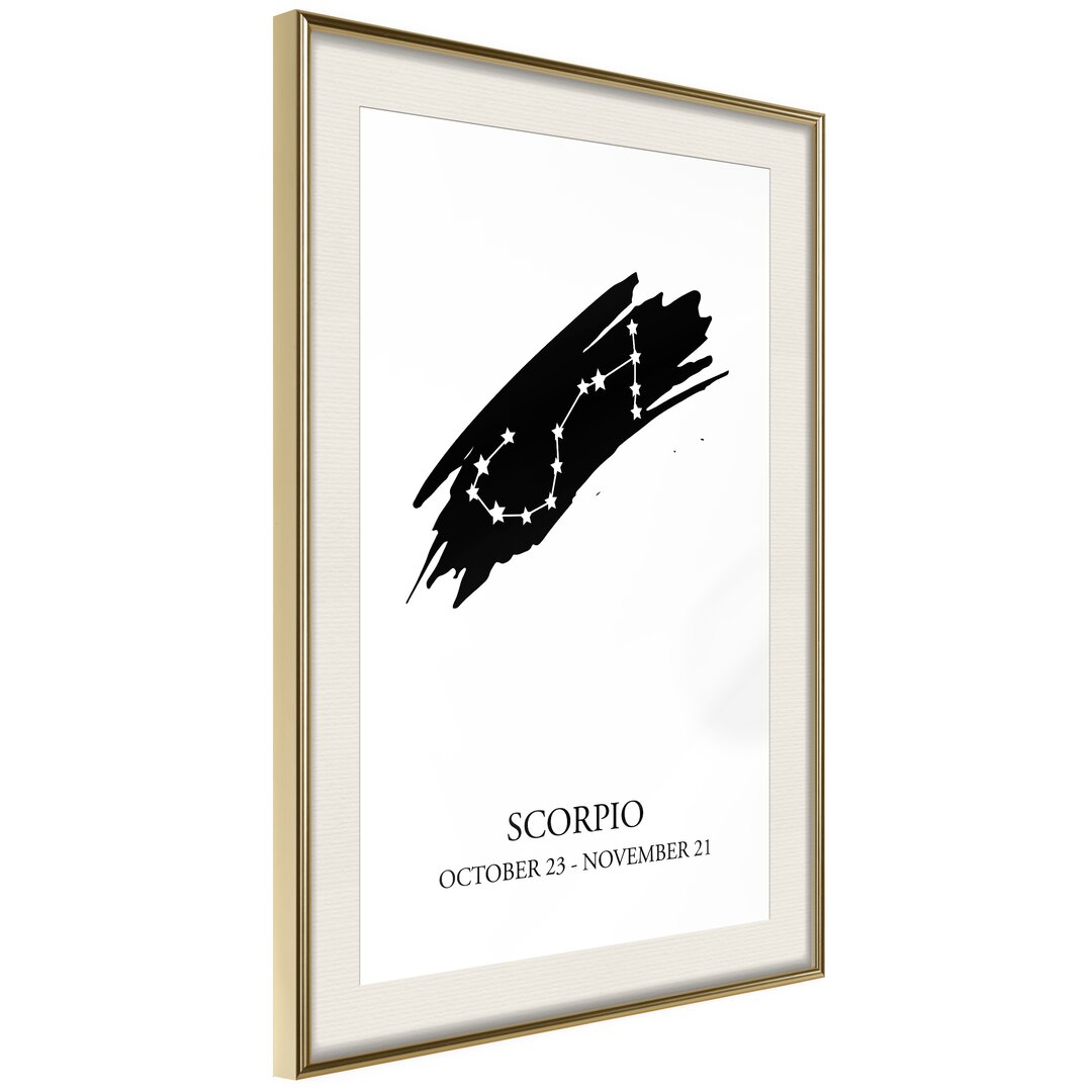 Gerahmtes Poster Scorpio I