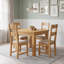 Forelli 91.5 cm Extendable Oak Rectangular Wood Top Dining Table with Wood Base