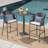 Aribert 3 Piece Bar Height Dining Set with Cushions