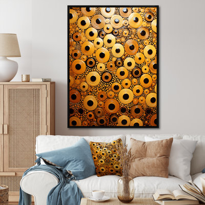 Midnight Marigold Siral II - Abstract Collages Wall Art