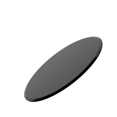Plateau de table rond en verre trempé noir de 38,6 po, épaisseur de 2/5 po avec bord biseauté poli - idéal pour le bureau, le vestibule, les tables de réunion, l'usure, la chaleur et la corrosion, vestibule approprié