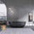 freestanding solid surface soaking bathtub