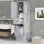 Grande armoire de rangement moderne - compartiment inclinable, tablettes réglables, capacité de 80 lb, charnières à fermeture en douceur, poignées en alliage d'aluminium, pour la salle de bain et l'organisation à la maison