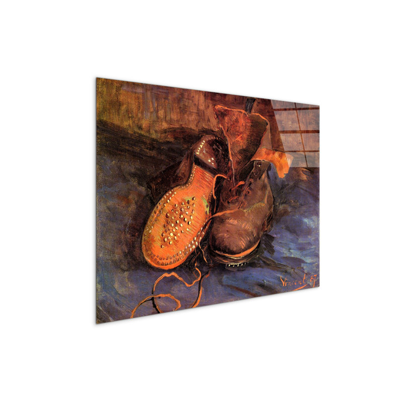 A Pair of Shoes4 by Van Gogh Vincent 57cm H X 76cm W CrystalArt Material Acrylic Glass Effect, Frameless Panel Lightweight Ready to Hang