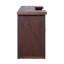  Table de bar avec armoire à vin de 41,35 po de hauteur, unité de bar à liqueur de luxe en bois massif, buffet de service brun antique moderne avec porte-bouteilles et porte-verres