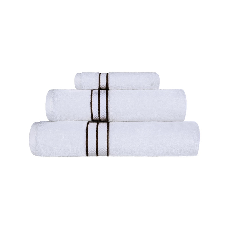 Ensemble de serviettes en coton turc 3 pièces Hotel, très moelleux et luxueux, Chocolat