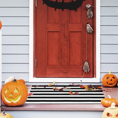 Striped Cecelia | 3' x 5' | Black & White