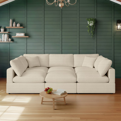 Canapé-lit modulaire rembourré de 95,4 po Lodkccy