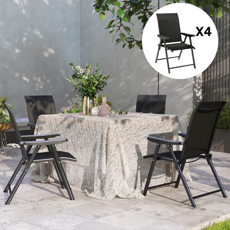 Folding Patio Dining, Black