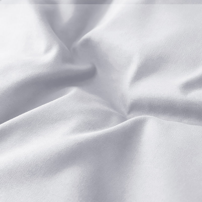 Plain Dyed Microfiber Duvet Cover Set with Pillowcases (3-Piece), Single Duvet + Additional Piece, White