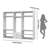 White Modular Walk in Closet Organizer System with 3 rods,7 shelves and 2 drawers