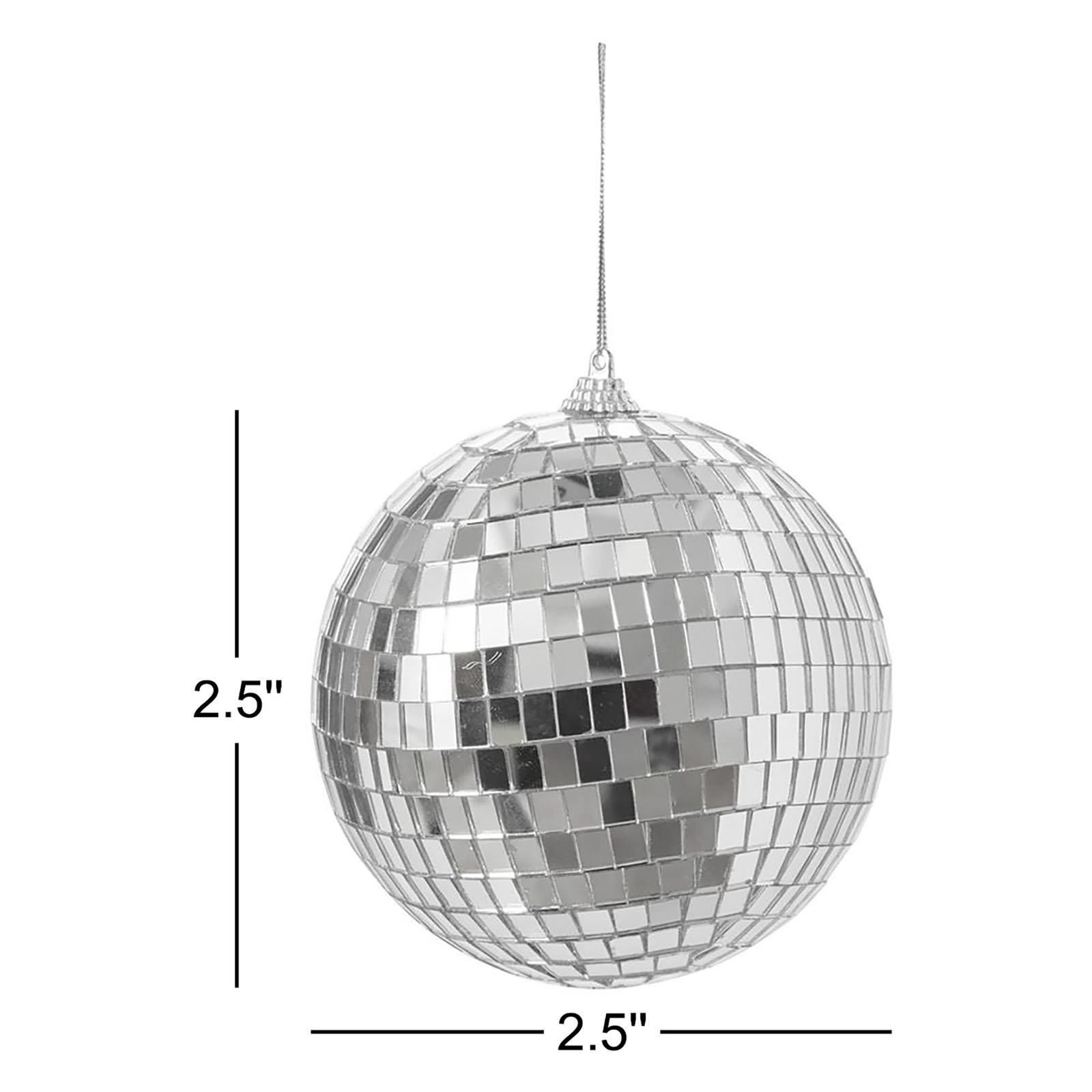 2.5'' Glass Not Flowers Ball Ornament