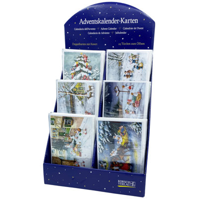 Glitter Advent Calendar Toyland Scene Birth Jesus Christ