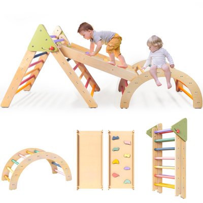 Ensemble de jouets d'escalade pour tout-petits Montessori Lik-Fun Pikler Triangle