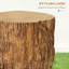 Table en béton pour arbre, décorative avec plateau rond, finition grain de bois, pour une utilisation intérieure et extérieure, supporte une table de 198 lb, finition extérieure naturelle, stable, peut supporter jusqu'à