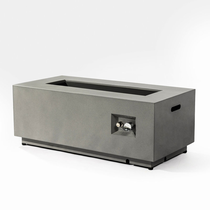 42Inch Steel Outdoor Fire Table - Propane Fueled, Efficient Heating, Adjustable Flame Intensity, High , Space Efficient, Easy To Clean And Maintain, Comes With Glass Windshield Rectangle Utilizing,