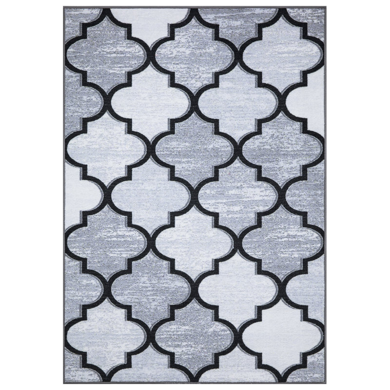 Non Slip  Geometric Door Mat 50x80 cm – Indoor Outdoor Entryway Doormat for Home, Kitchen & Hallway, Light Grey