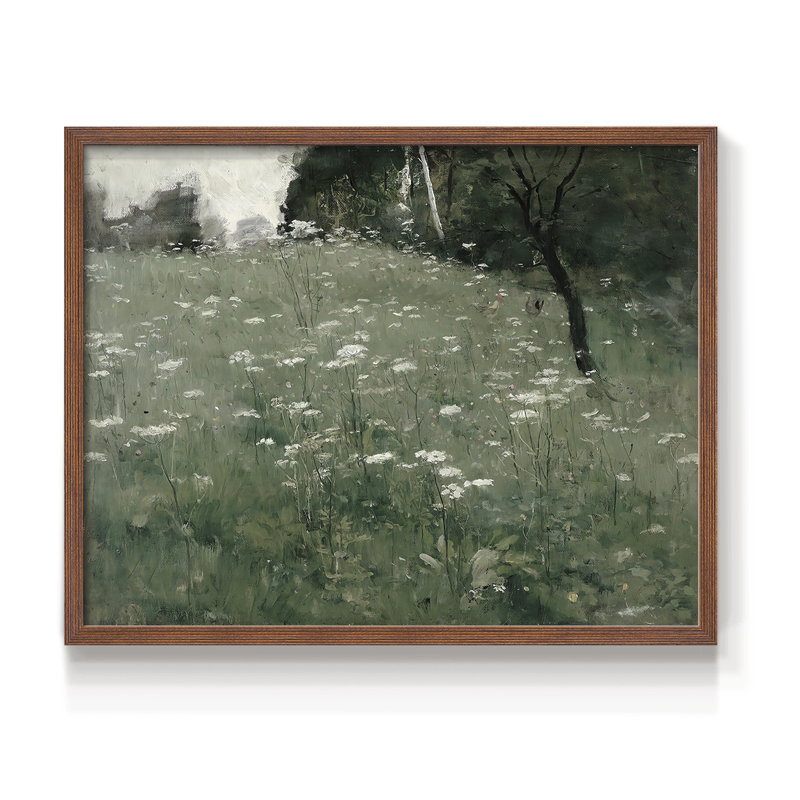 Paysages rétro-dxli-impression encadrée - reconstituable, H 8 po x l 10 po, Noyer
