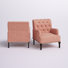Jakub 28.5" W Velvet Upholstered Tufted Armchair with Nailhead Trim