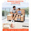Coffret de rangement extérieur PE 70 gal avec banc intégré, étanche, capacité de 2 personnes, structure stable en acier allié, coussin de 7 cm d'épaisseur, installation rapide, siège étanche beige, confortable pour deux personnes.