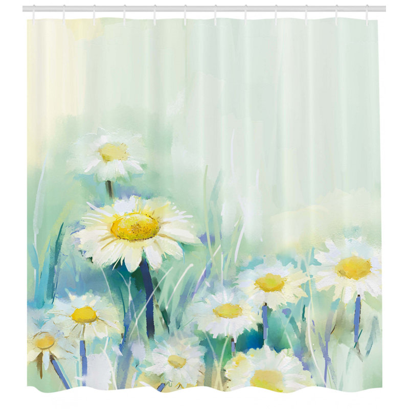 Rideau de douche simple Christensen Daisies on Grass, H 84 po x l 69 po