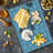 Ambesonne Rain Cutting Board Large Size Rain Clouds Falling Leaves Multicolor