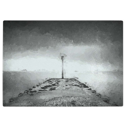 Tempered Glass Sea View from Weymouth Dorset Chopping Board