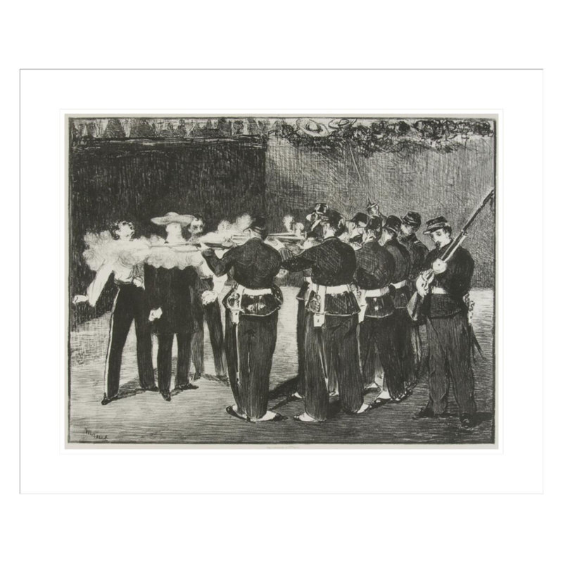 L’Exposition de Maximilien par Édrede Manet, impression giclée sur cadre, H 23,5 po x l 28,49 po