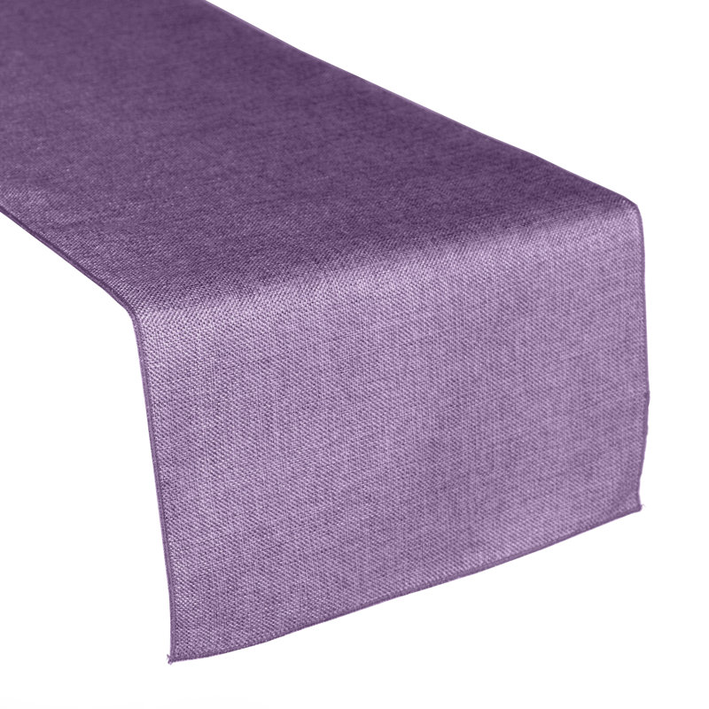 Iona-Lilly Solid Colour Table Runner, Lavender, 12" H x 108" W x 0.5" D