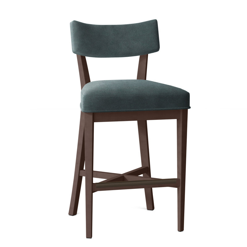 Juliet Upholstered Stool with Solid Wood Frame, Tobacco, Perigold Ishi Chai, Bar Stool (29.5" Seat Height)