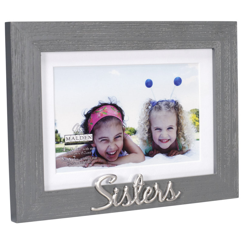 Gray Wood Embossed Picture Frame