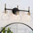 Satilla 3-Light Dimmable Modern Black/Brass Vanity Light