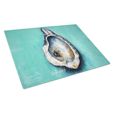 Aqua Pearl Oyster Glass Cutting Board