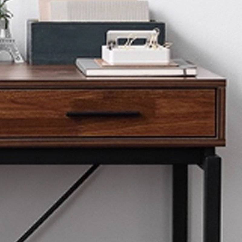 Bureau rétro en bois massif de style industriel