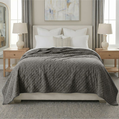 Holly Modern Grid Embossed -Soft Fluffy Fleece Blanket