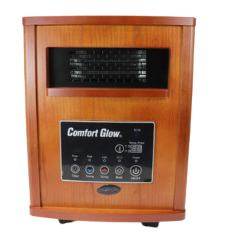 Chaufferette à quartz infrarouge à 8 éléments Comfort Glow 5120 BTU chauffe 1000 pieds carrés - QEH1525