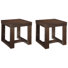 Table de bout carrée en bois massif et manufacturé Esmont (ensemble de 2)