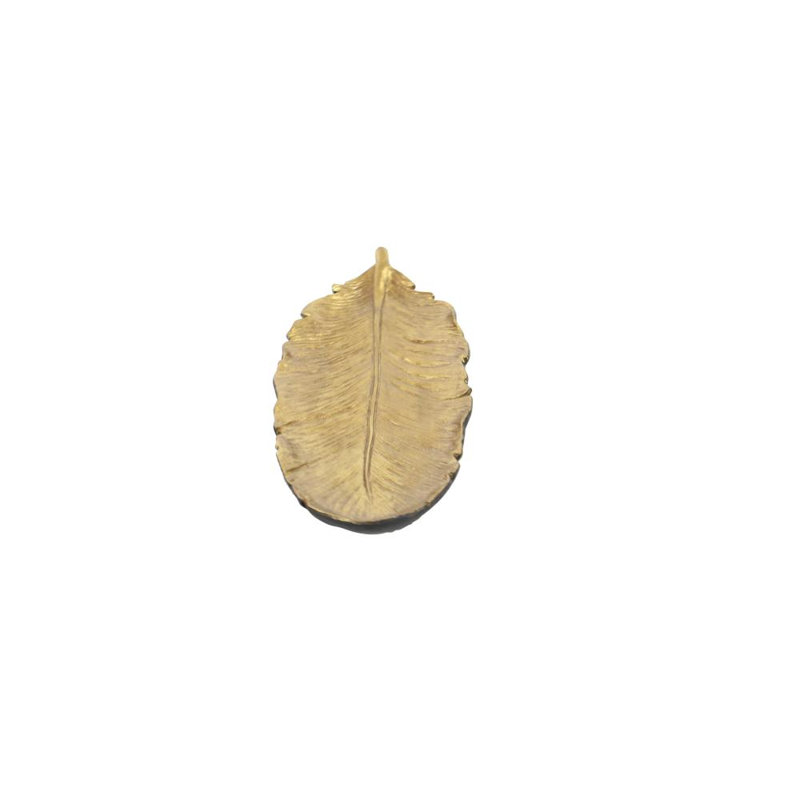 Polystone Feather Bird Decorative Bowl, Gold