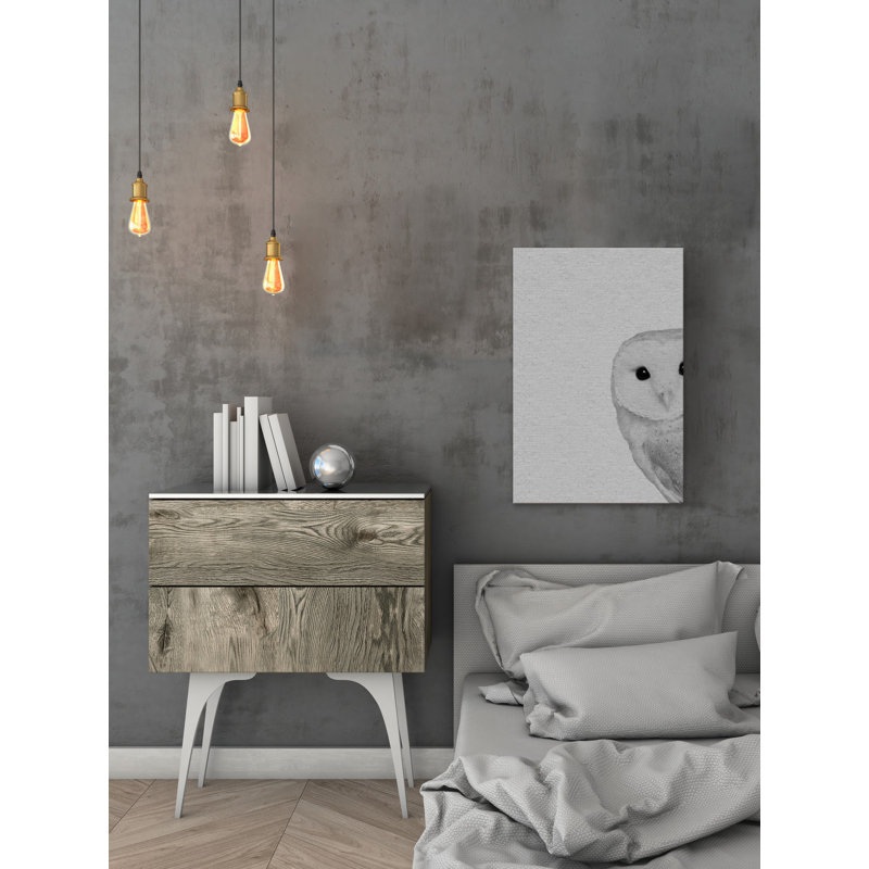 Owly Surprise - Drawing on Canvas, 61cm H x 41cm W