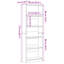 Book Cabinet Display Rack Bookshelf Storage Shelf Rack Engineered Wood