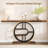 55" Entryway Table with 5-Tier Storage, Industrial Narrow Console Sofa Table with O-Shaped Metal Frame-1837750221