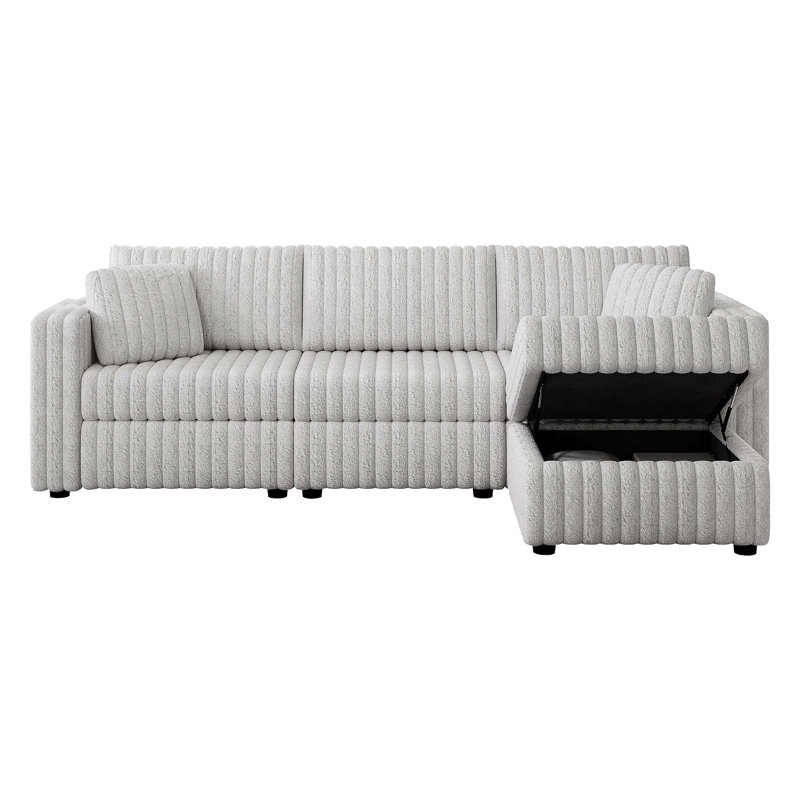 Comfortable 3-Person Modular Sofa with Stylish Storage Function
