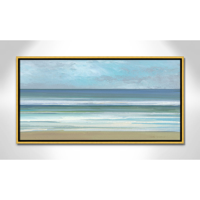 «Gentle Waves II» par Sally Swatland, H 16,5 po x l 31,5 po, Doré