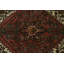 Tapis unique brun / crème en laine noué à la main de style années 1970 de 3 pi 8 po x 6 pi 5 po