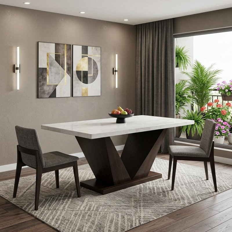 Finau Marble Top Dining Table