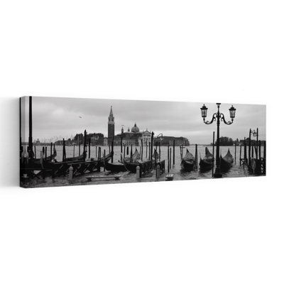 Gondolas With A Church In The Background, Church Of San Giorgio Maggiore, San Giorgio Maggiore, Venice, Veneto, Italy Abstract Contemporary Archite...