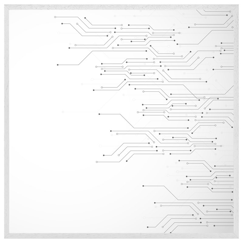 Single Picture Frame Wall Art, 61cm H x 61cm W, White