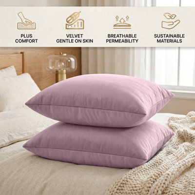 Luxurious Plain Velvet Cushion Covers (Set Of 2)